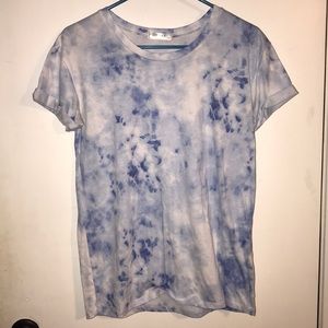 Blue and white super cute tie-dye shirt